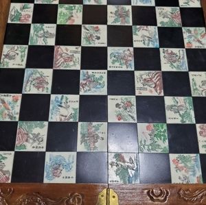 Antique Asian Chinese Chess board